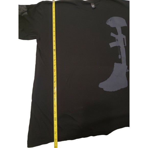 Oscar Mike Military Style Graphic T-Shirt Mens XL Black Forever My Brother Hero - Picture 8 of 10